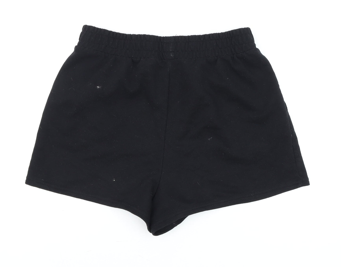 New Look Women Black M Sweat Shorts Cotton Stretch Jersey