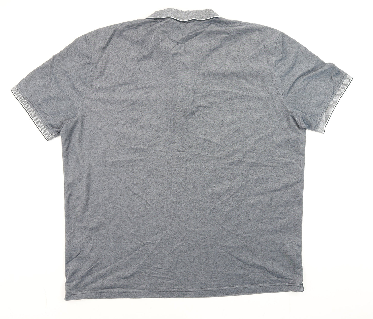 Pre End Men’s Grey 3XL Cotton Blend Short Sleeve Polo Shirt