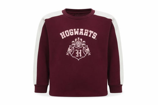 Harry Potter Girls Red Hogwarts Logo Pullover Sweatshirt 14 Years