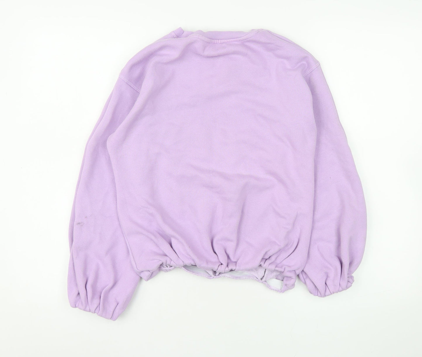 Leigh Tucker Willow Womens Lilac Pullover Sweatshirt Size XS Cotton Blend