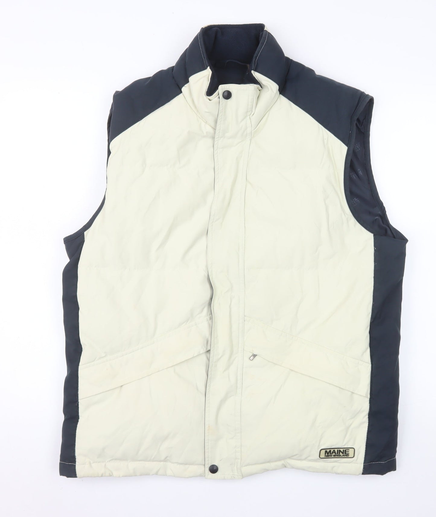 Maine New England Men's Beige Padded Bodywarmer Gilet S