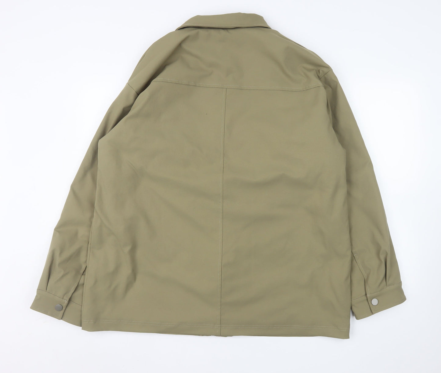 Halara Men's Beige L Basic Jacket Collared Softshell Mid-Length
