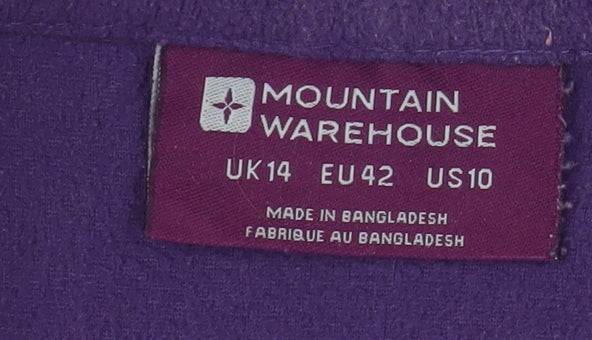 Mountain Warehouse Womens Purple 1/2 Zip Fleece Sweatshirt UK14