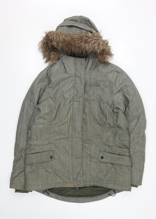North Ridge Womens Grey Size 14 Winter Padded Parka Jacket