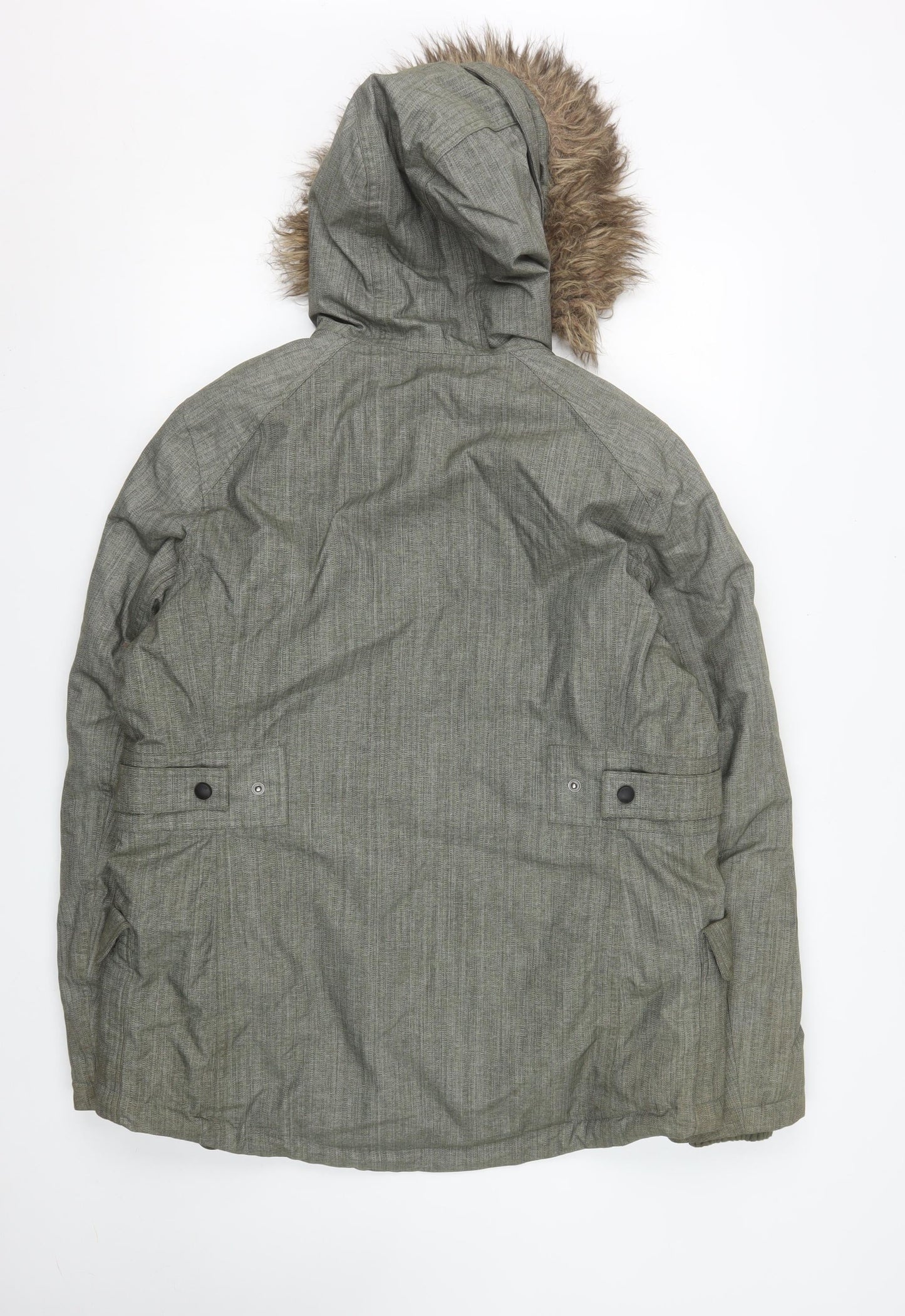 North Ridge Womens Grey Size 14 Winter Padded Parka Jacket