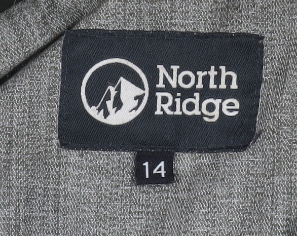 North Ridge Womens Grey Size 14 Winter Padded Parka Jacket