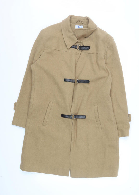 Just Jane Women’s Beige Wool Blend Duffle Coat Size 14