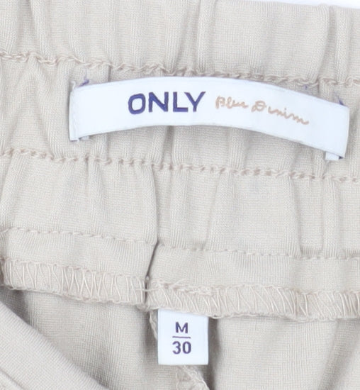 ONLY Women’s Beige Cargo Trousers Belted Regular Fit Size M