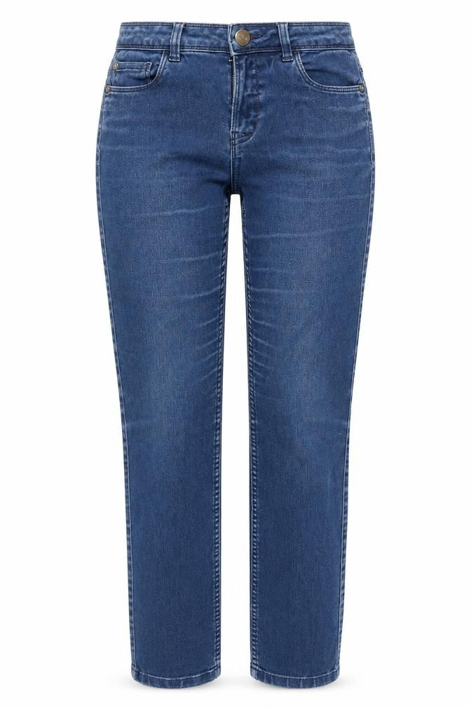 Only Women's Blue Mid Rise Straight Jeans Size M L30
