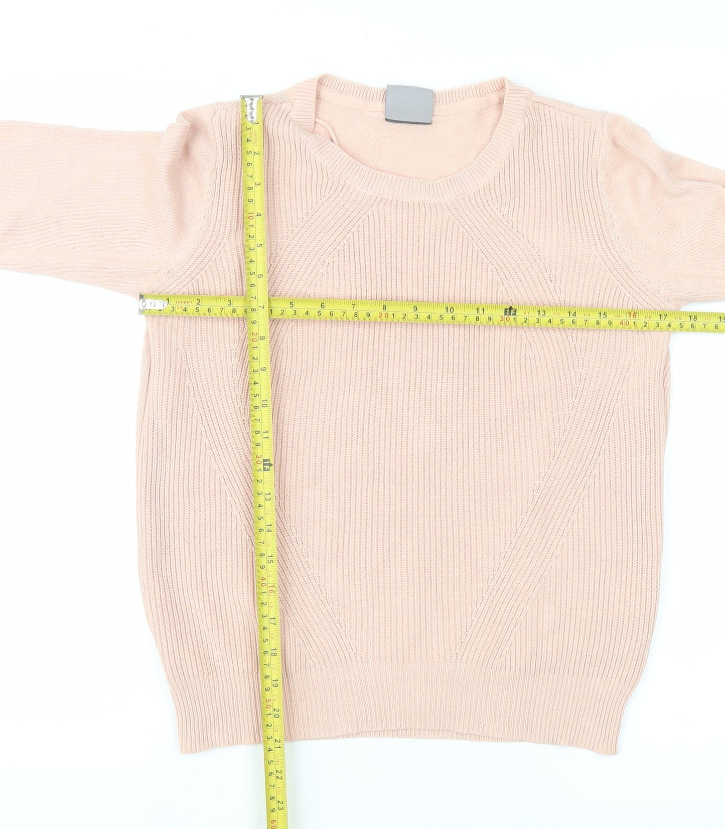 Vero Moda Women’s Pink Crew Neck Long Sleeve Pullover Jumper Size M