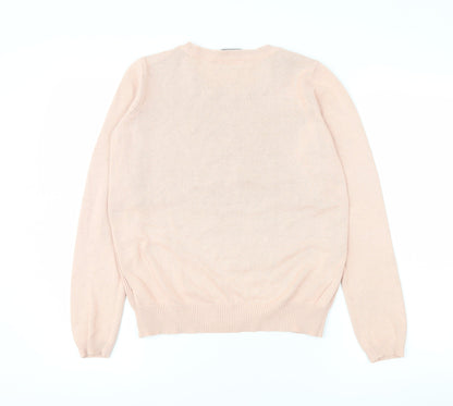 Vero Moda Women’s Pink Crew Neck Long Sleeve Pullover Jumper Size M