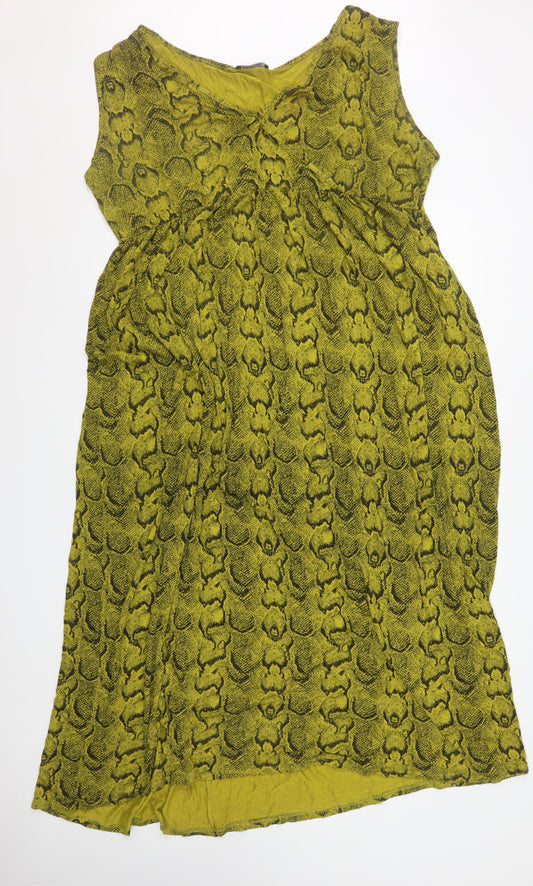 Olivia Luxe Women’s Green Snake Print Bodycon Dress Size 22