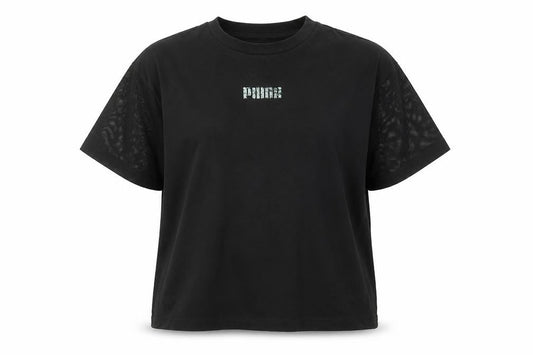 Puma Women's Black Short Sleeve Crew Neck Cotton T-Shirt S