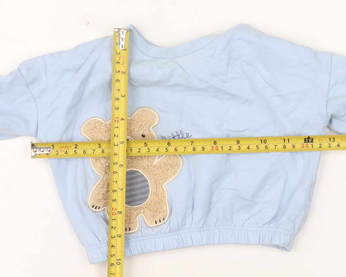 Next Baby Blue Bear Appliqué Pullover T-Shirt 3-6 Months
