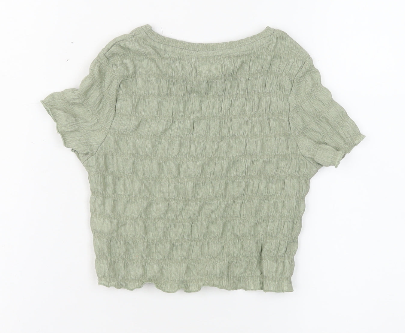 Next Girls Green 5 Years Textured Short Sleeve Basic T-Shirt