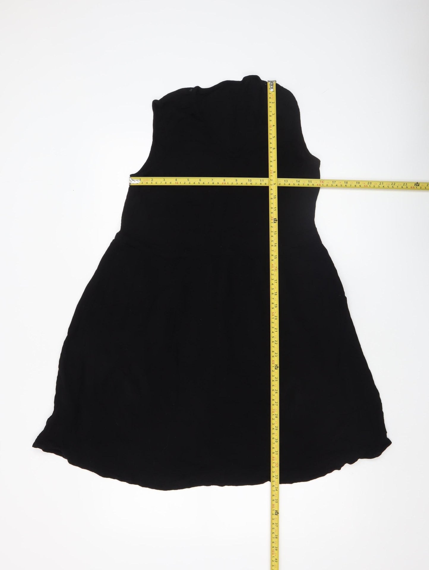 Gallery Womens Black Size 14 Sleeveless Fit & Flare Dress