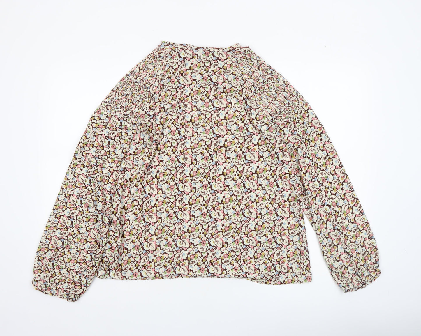 Next Women's Multicoloured Floral Long Sleeve Tunic Blouse Size 14