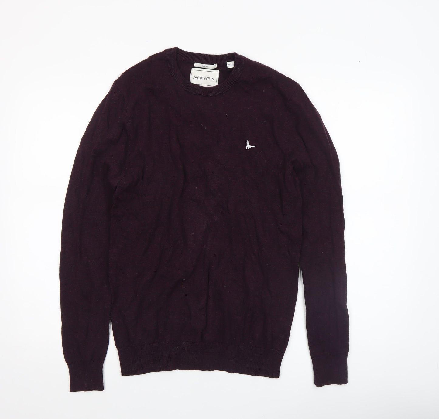 Jack Wills Men's Purple Slim Fit Crew Neck Jumper XS