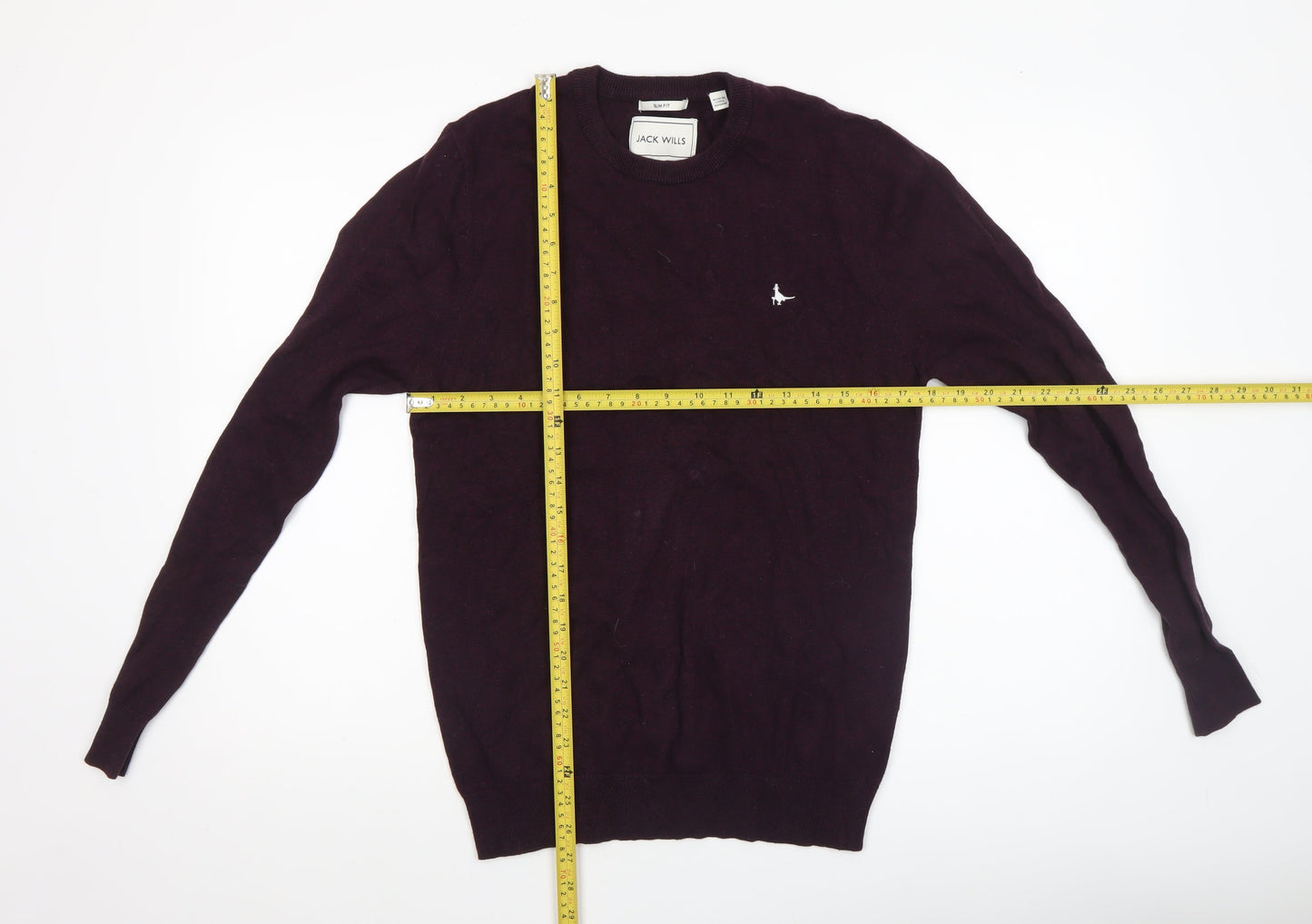 Jack Wills Men's Purple Slim Fit Crew Neck Jumper XS