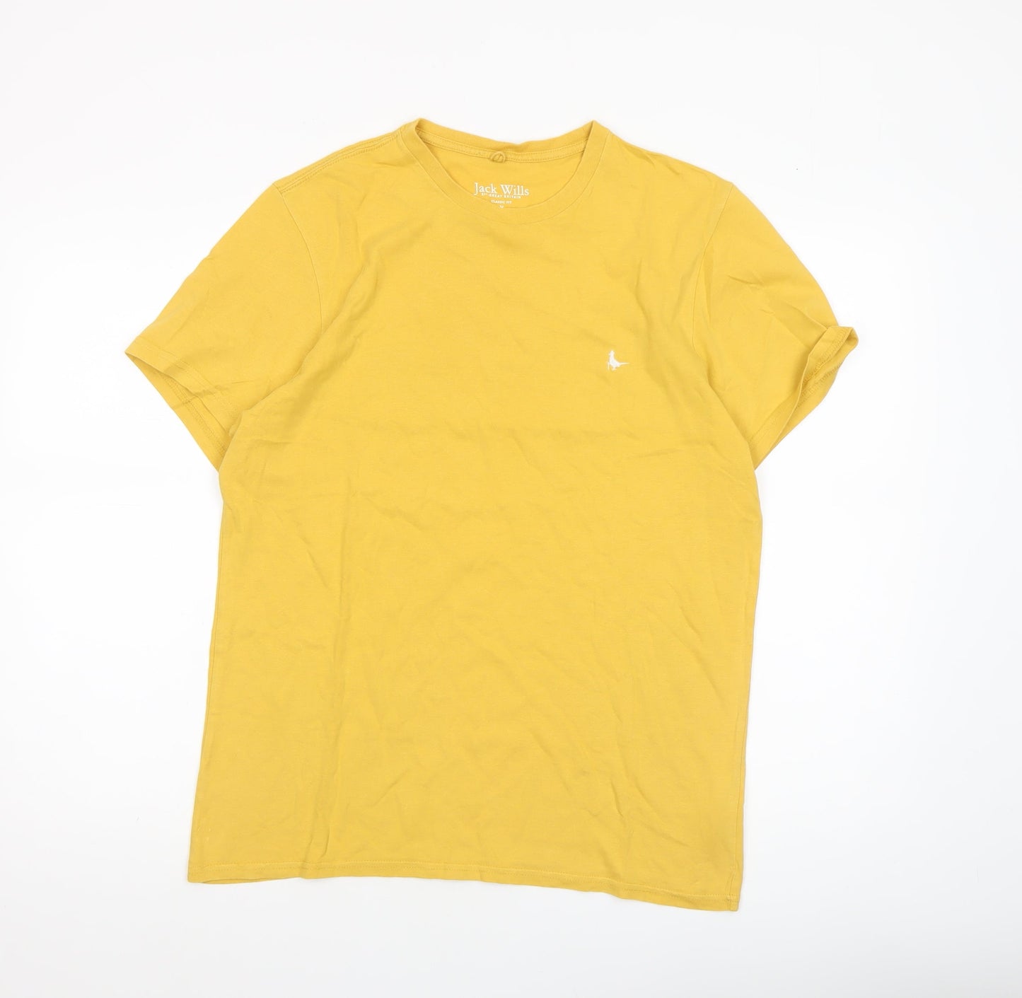Jack Wills Men's Yellow Classic Fit Cotton Crew Neck T-Shirt M