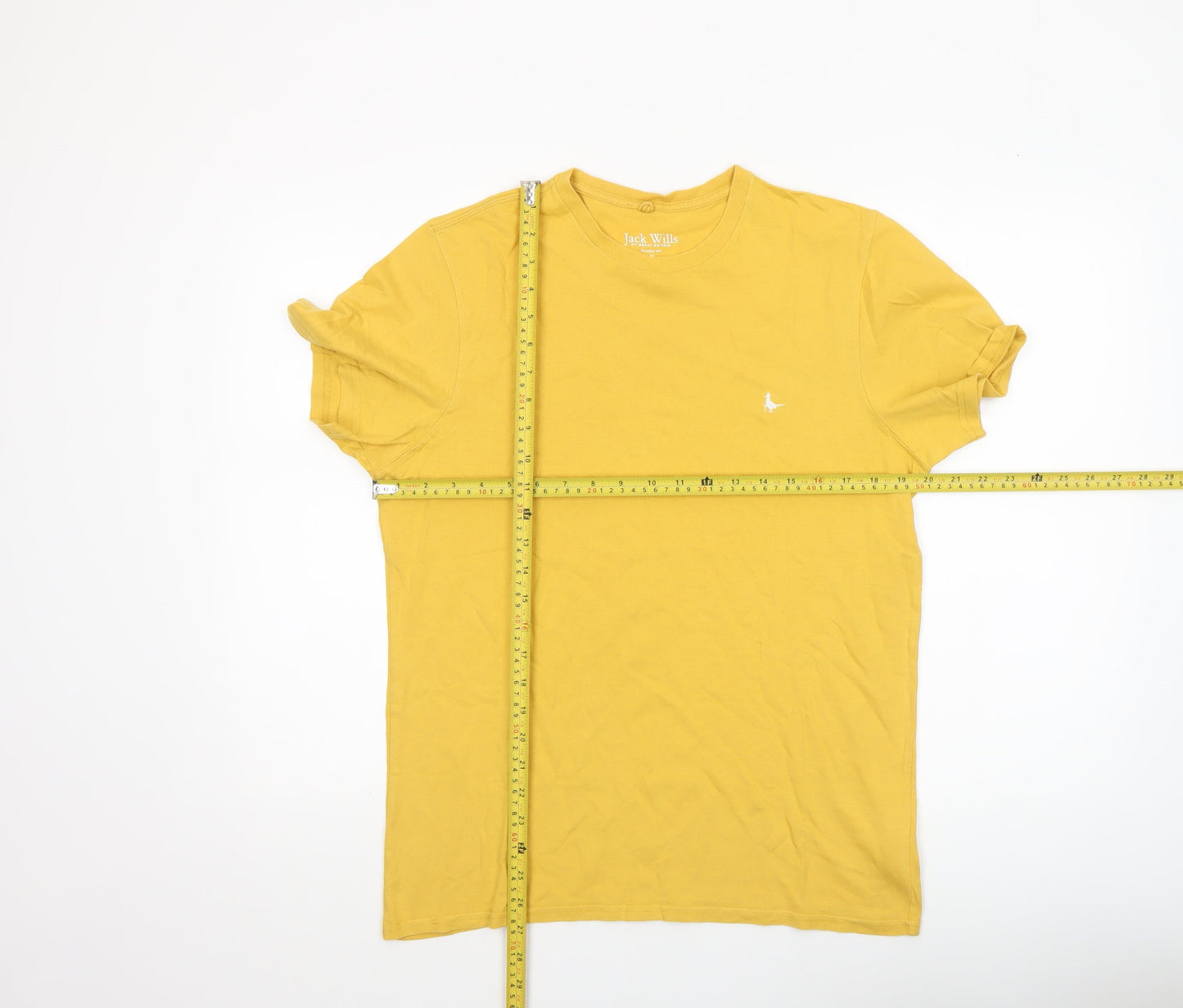 Jack Wills Men's Yellow Classic Fit Cotton Crew Neck T-Shirt M