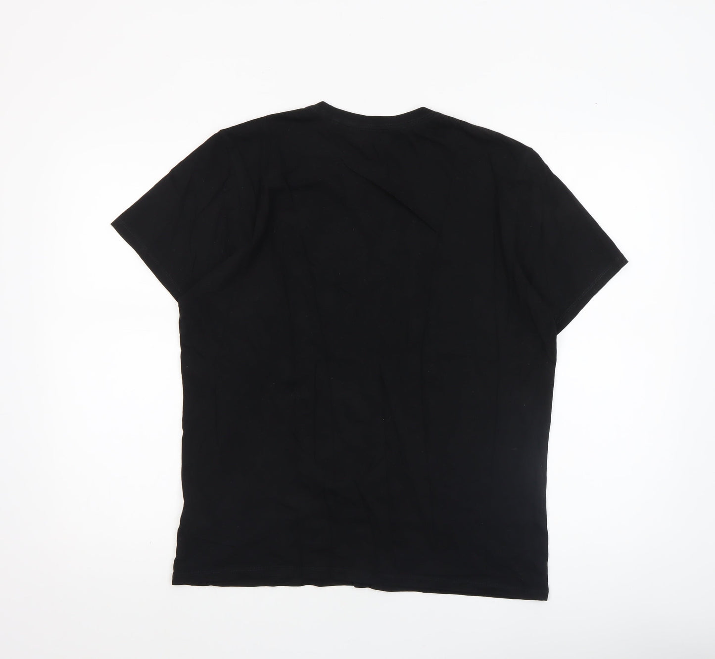 Guess Men's Black Logo Cotton Short Sleeve T-Shirt Size M