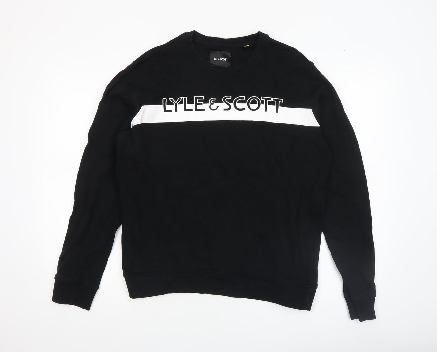 Lyle & Scott Men's Black M Crew Neck Pullover Sweatshirt