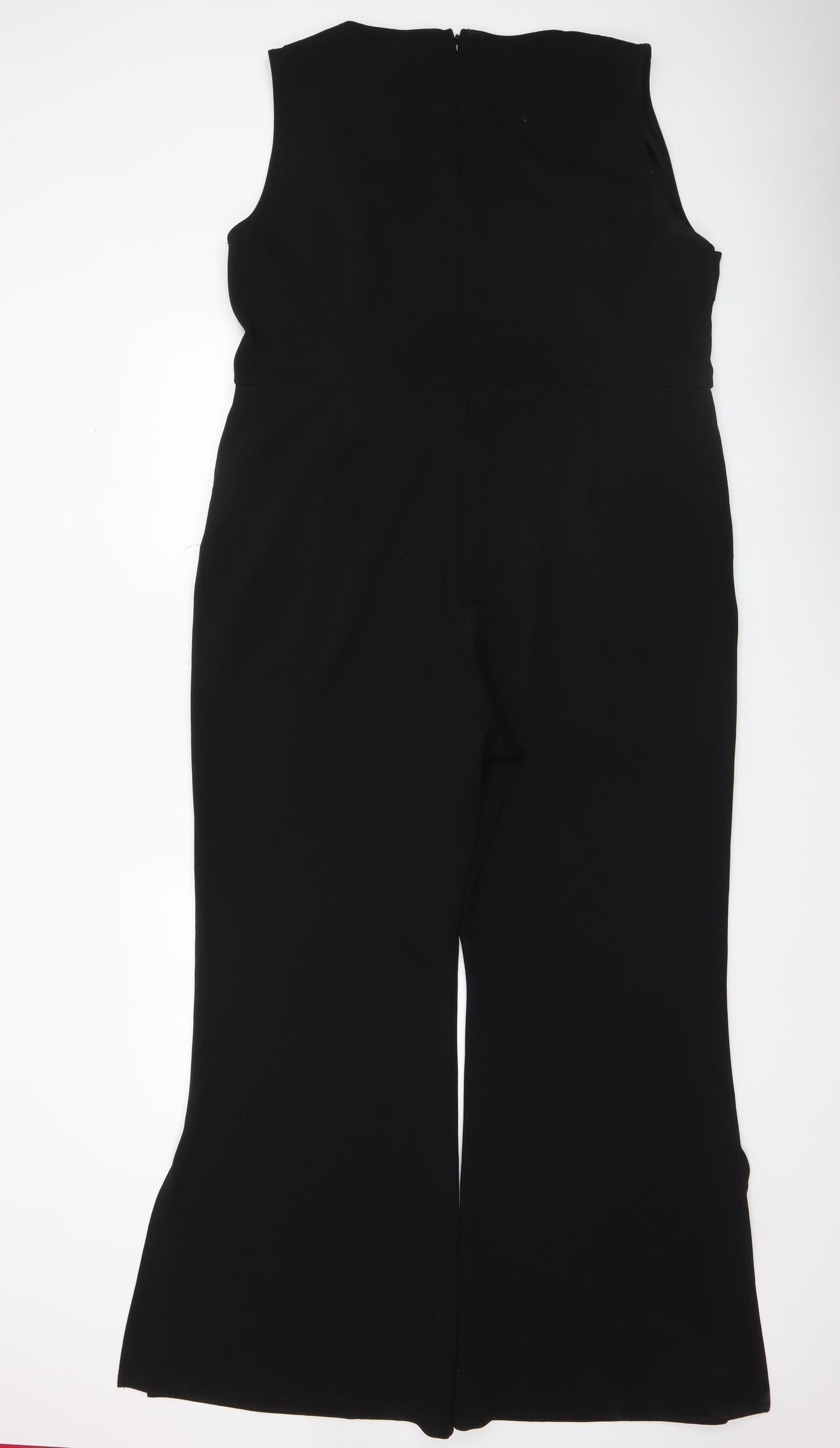 Girl In Mind Women's Black Sleeveless Wide Leg Jumpsuit Size 20