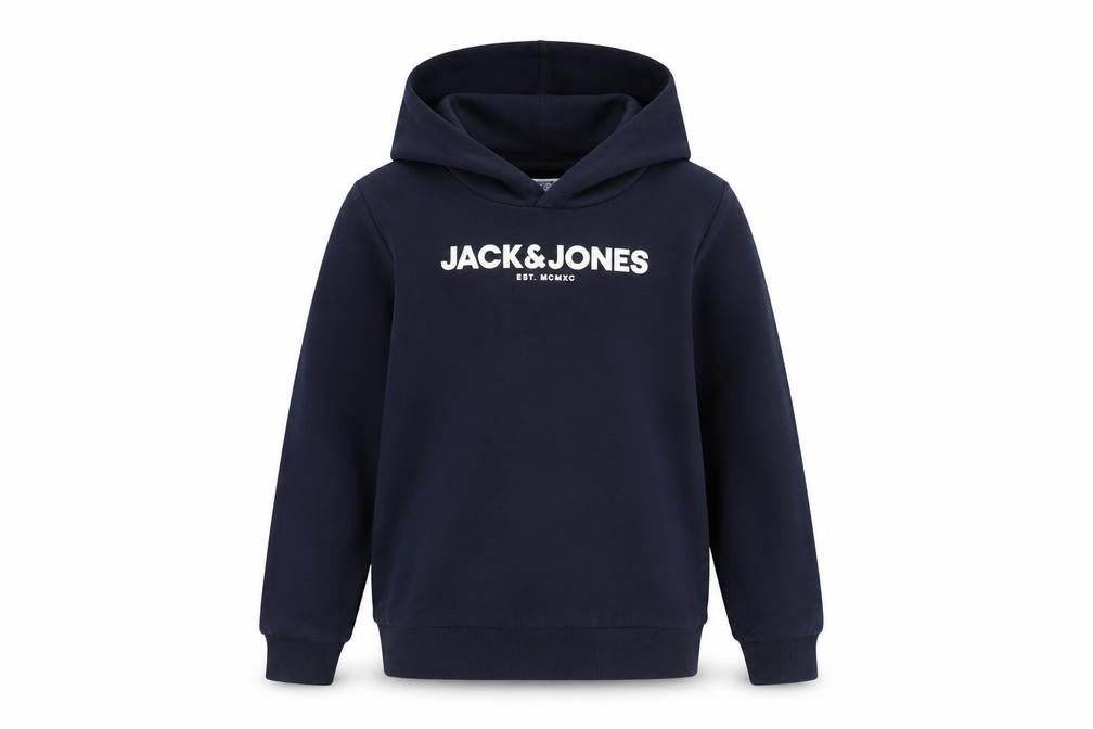 Jack & Jones Boys Navy Pullover Hoodie Size 140 Cotton Blend