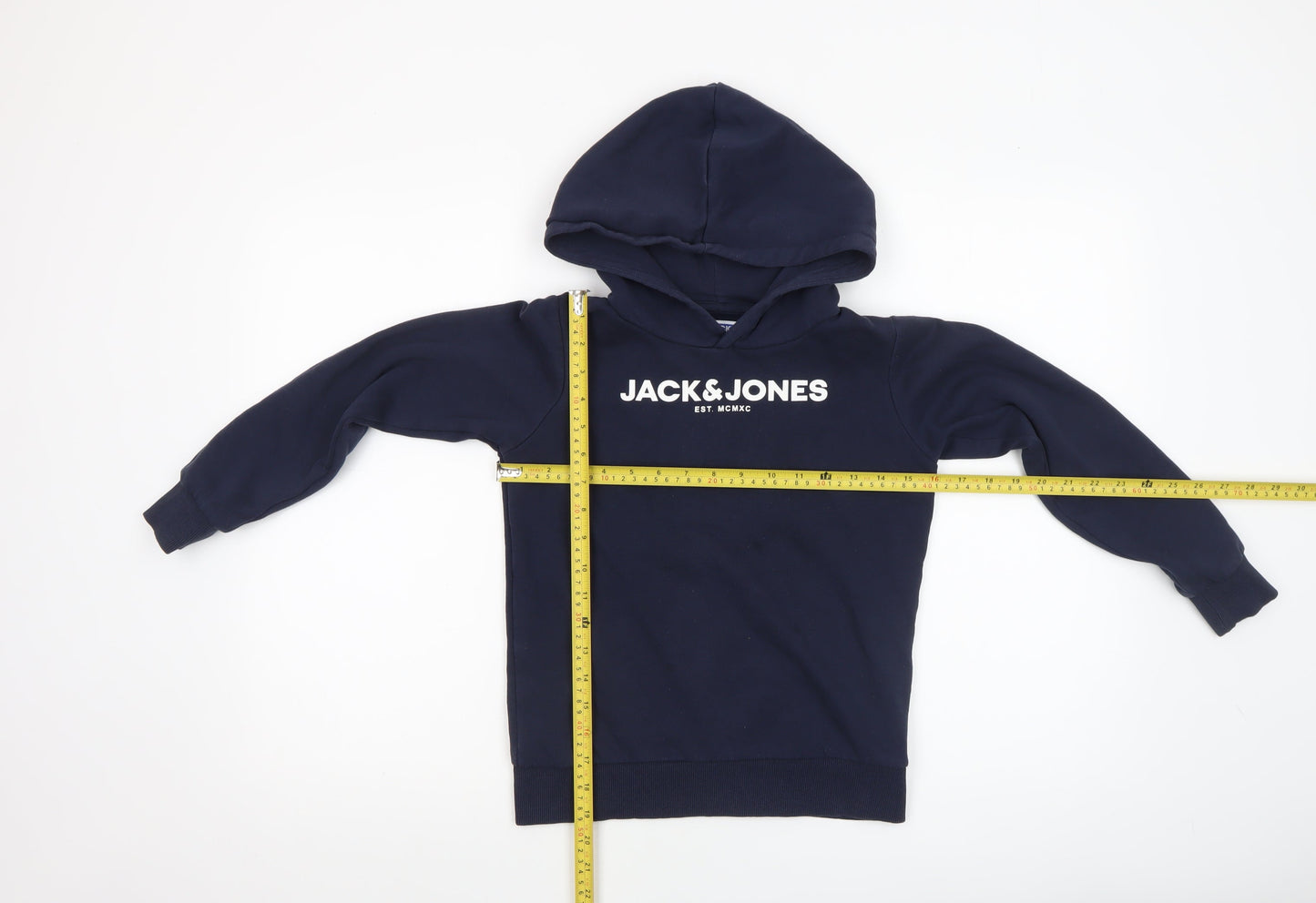 Jack & Jones Boys Navy Pullover Hoodie Size 140 Cotton Blend