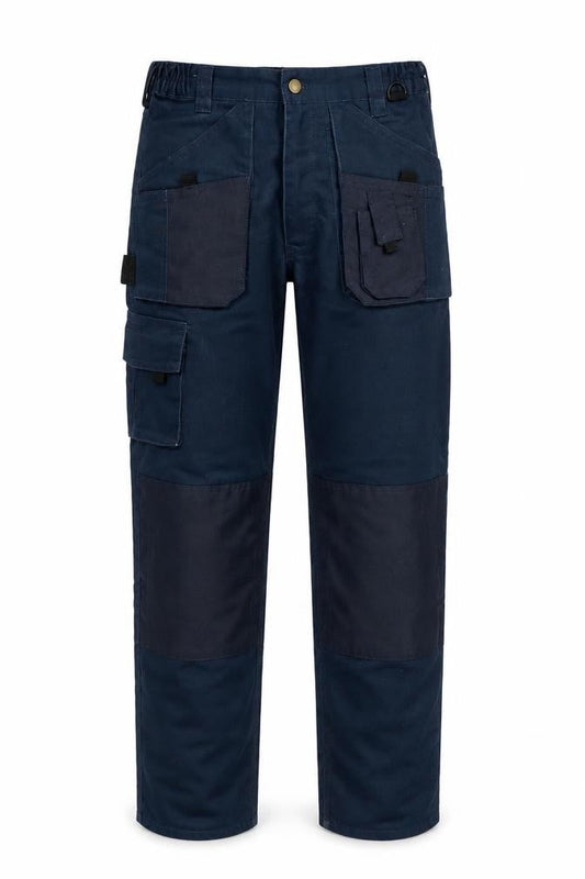 Blackrock Men's Navy Cargo Workwear Trousers Size 30 Polyester Cotton