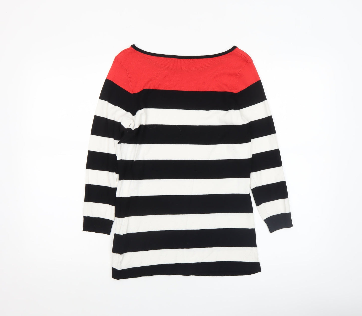 Betty Barclay Women's Multicoloured Striped Boat Neck Jumper Size 10