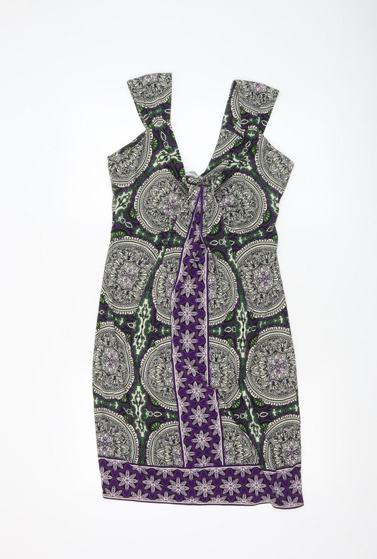 Wallis Women Multicoloured Size 12 Shift Dress Bohemian Style