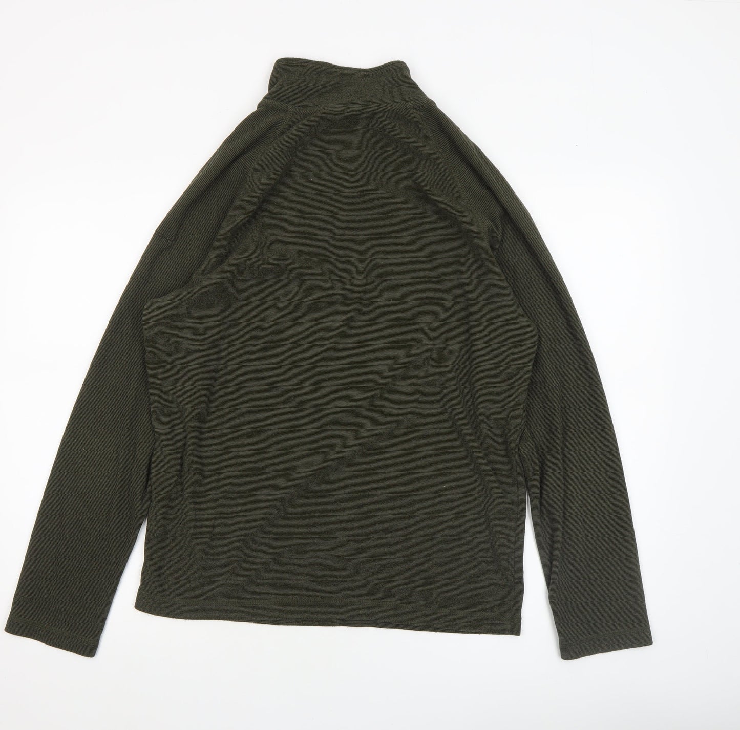 Trespass Men's Green 1/4 Zip Fleece Sweatshirt Medium Outdoor