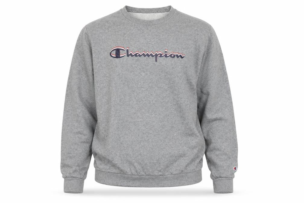 Champion Boys Grey 2XL Pullover Crew Neck Fleece Sweatshirt