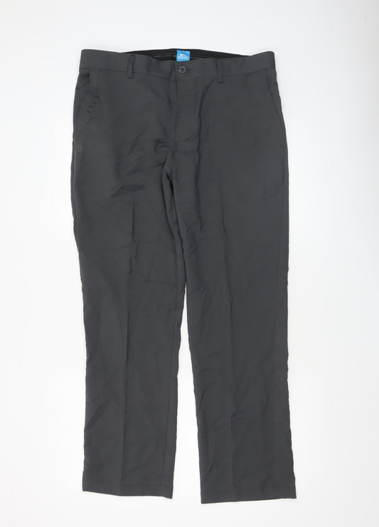Slazenger Men's Black 3XL Chino Trousers Lightweight Polyester