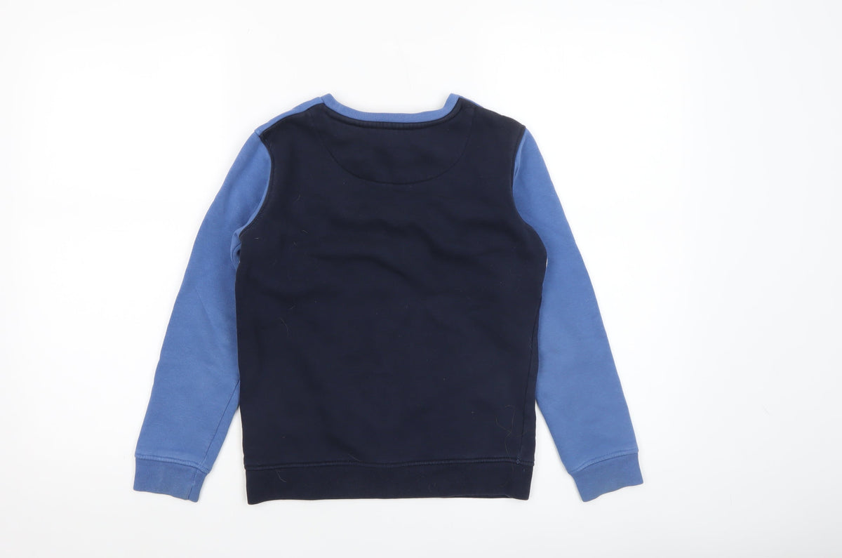 U.S. Polo Assn. Boys Blue Colourblock Pullover Sweatshirt 8-9 Years