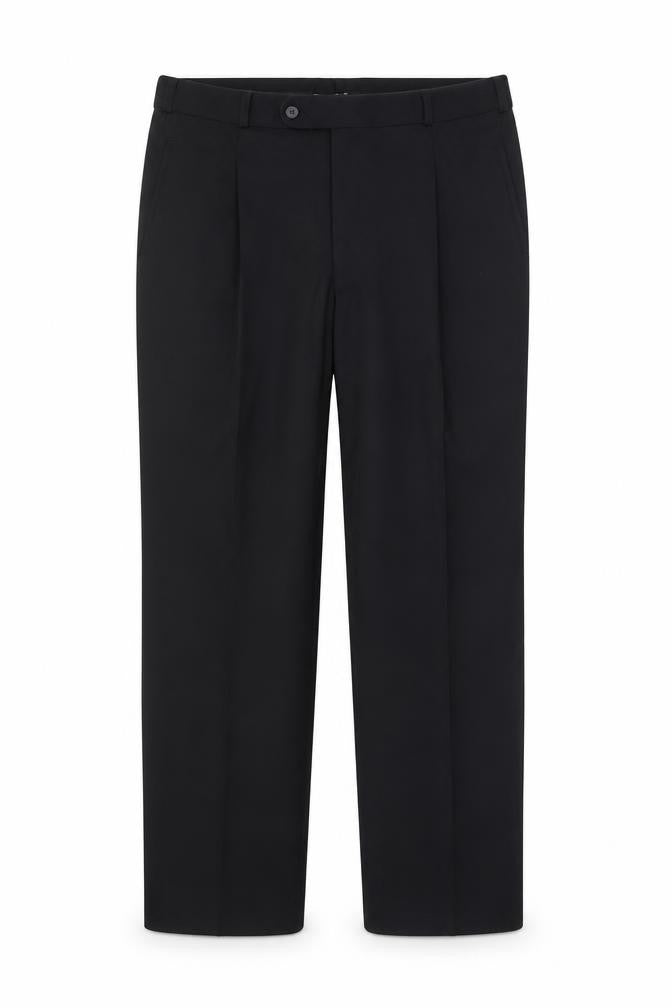 Remus Uomo Men's Black Wool Blend Formal Dress Pants 38L