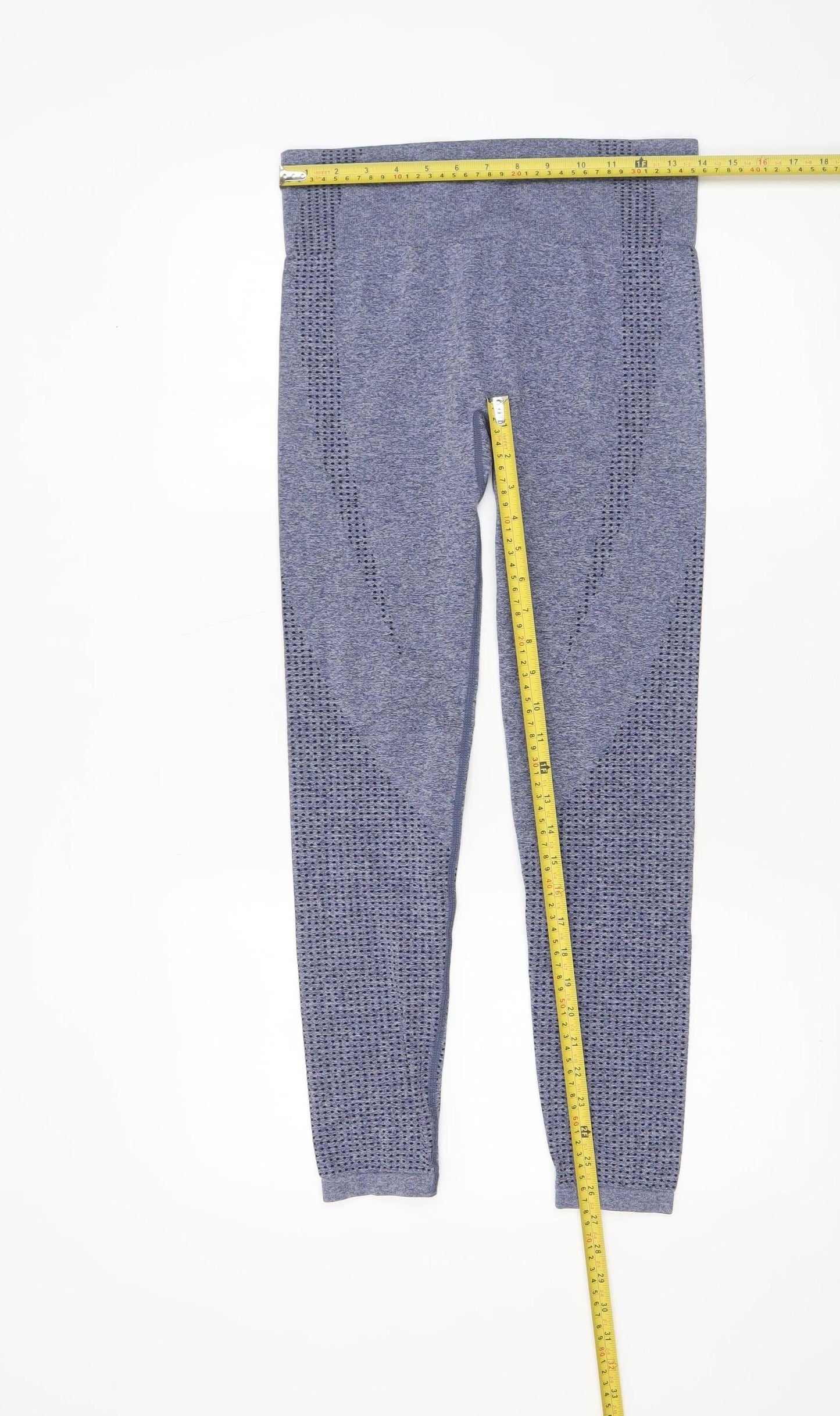 Dunnes Stores Womens Navy Seamless Leggings M Moisture Wicking Stretch
