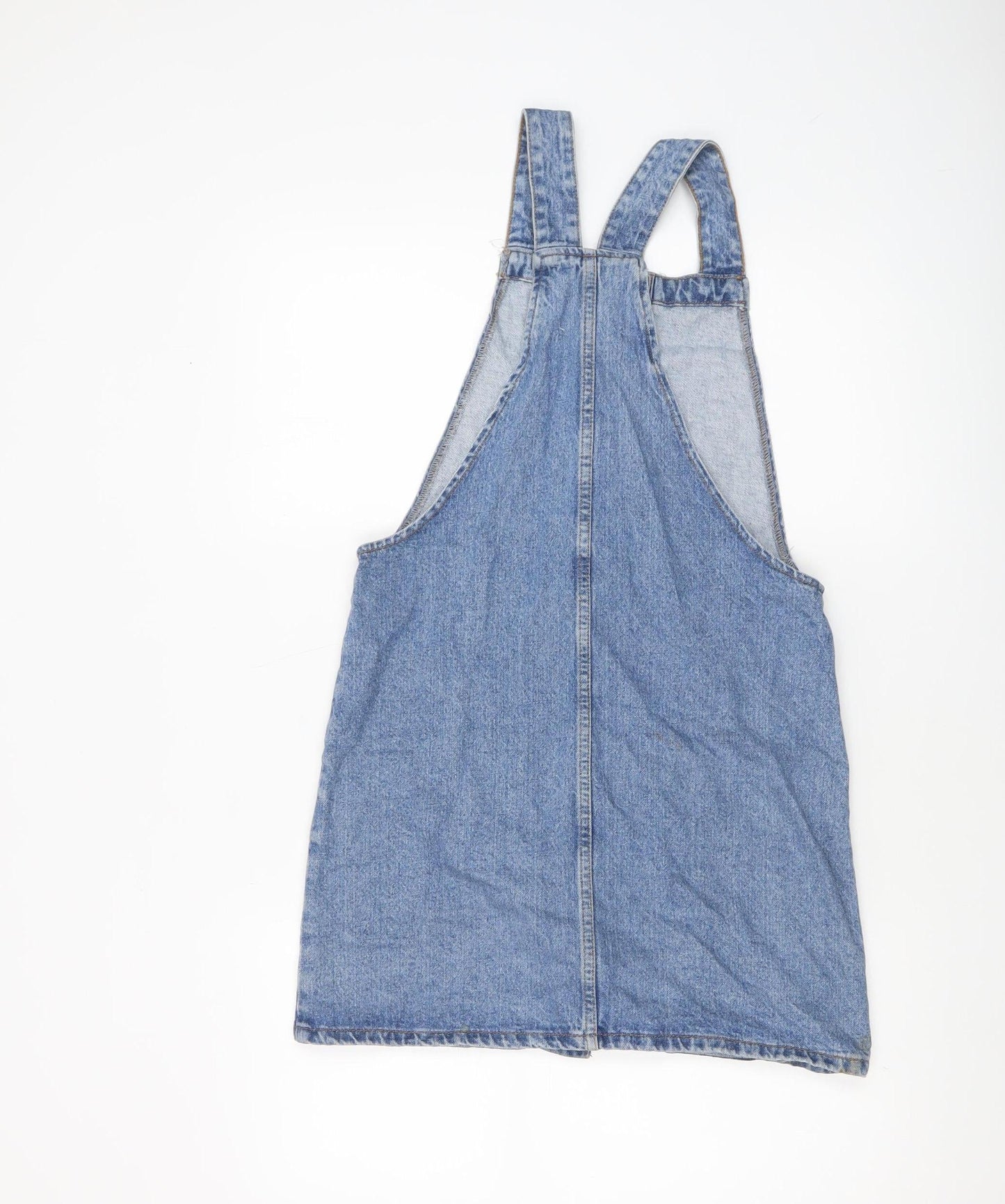 Denim Co Women's Blue Denim Pinafore Dress UK 6 Sleeveless Button Front