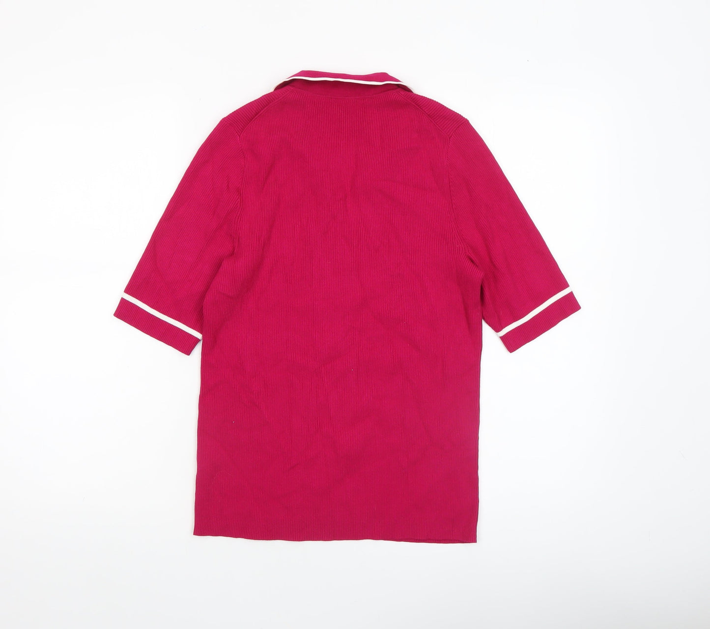 Carlisle Collection Women's Pink Collared Polo Top Size M