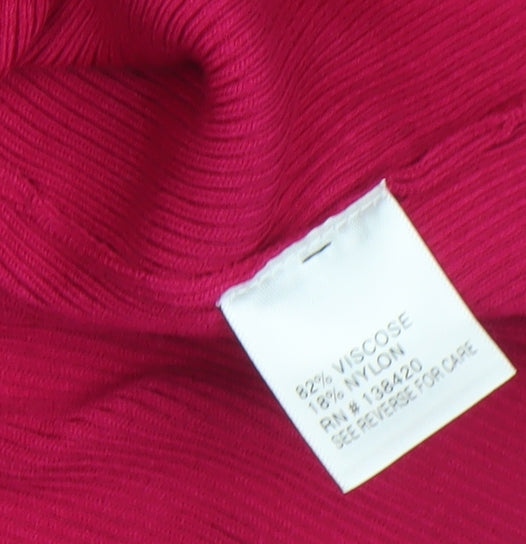 Carlisle Collection Women's Pink Collared Polo Top Size M