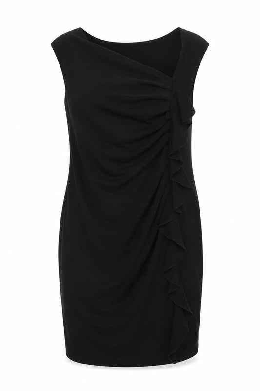 Wallis Women Black Size 18 Sleeveless Bodycon Knee Length Dress