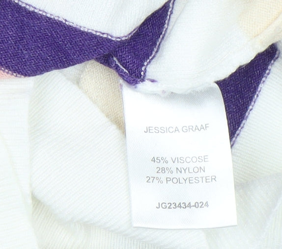 Jessica Graaf Womens Multicoloured Striped Crew Neck Jumper Medium
