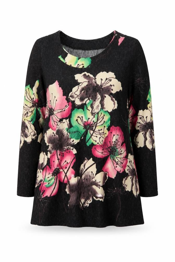 Kira Womens Multicoloured Floral Pullover Jumper Size M