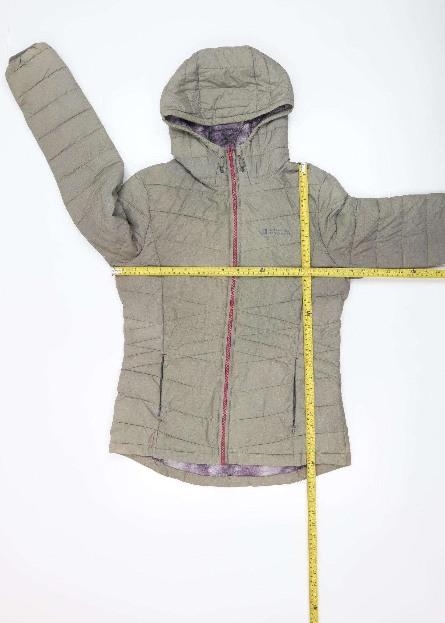 Mountain Warehouse Womens Green Hooded Puffer Jacket Size 10