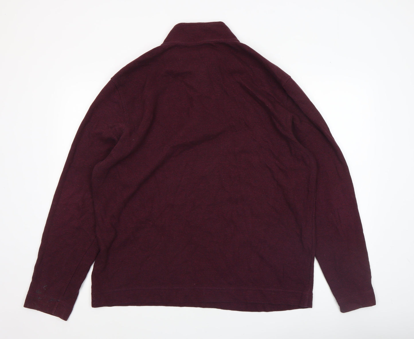 Van Heusen Men's Red XL Classic Fit 1/4 Zip Sweatshirt
