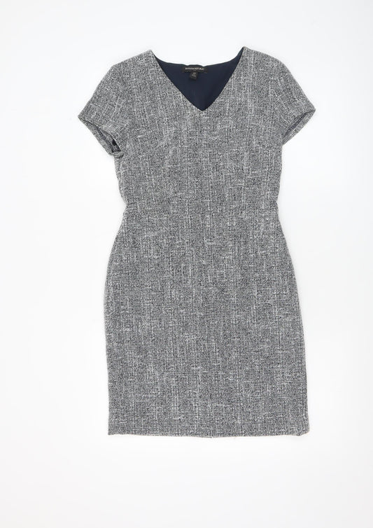 Banana Republic Womens Grey Petite Sheath Business Dress Size 2