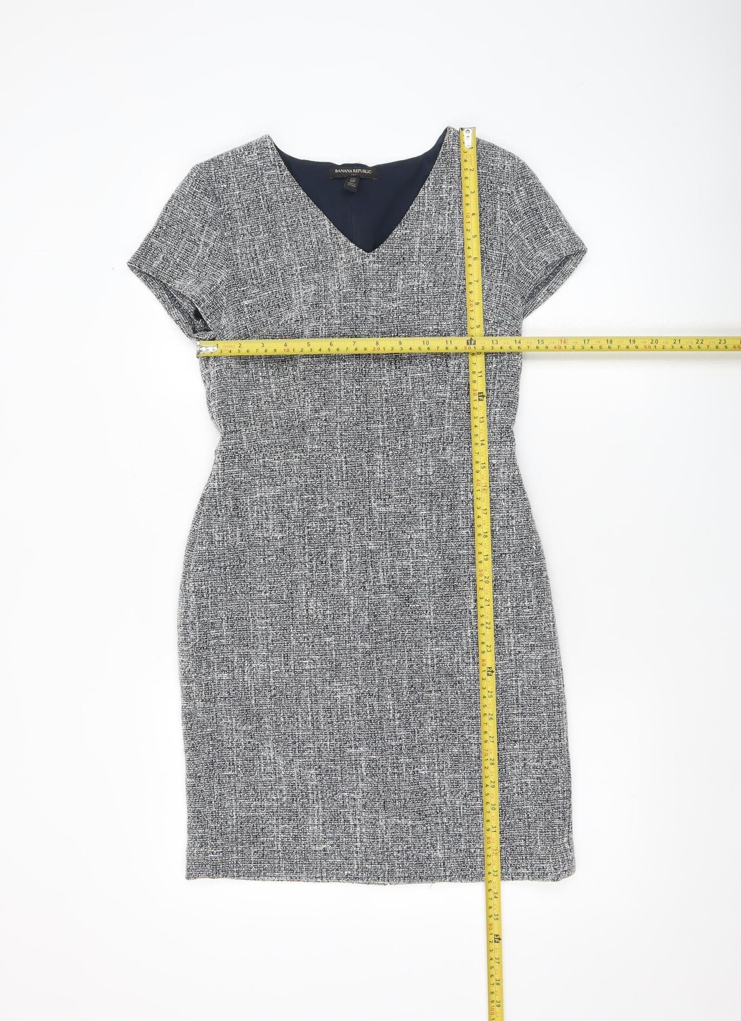 Banana Republic Womens Grey Petite Sheath Business Dress Size 2