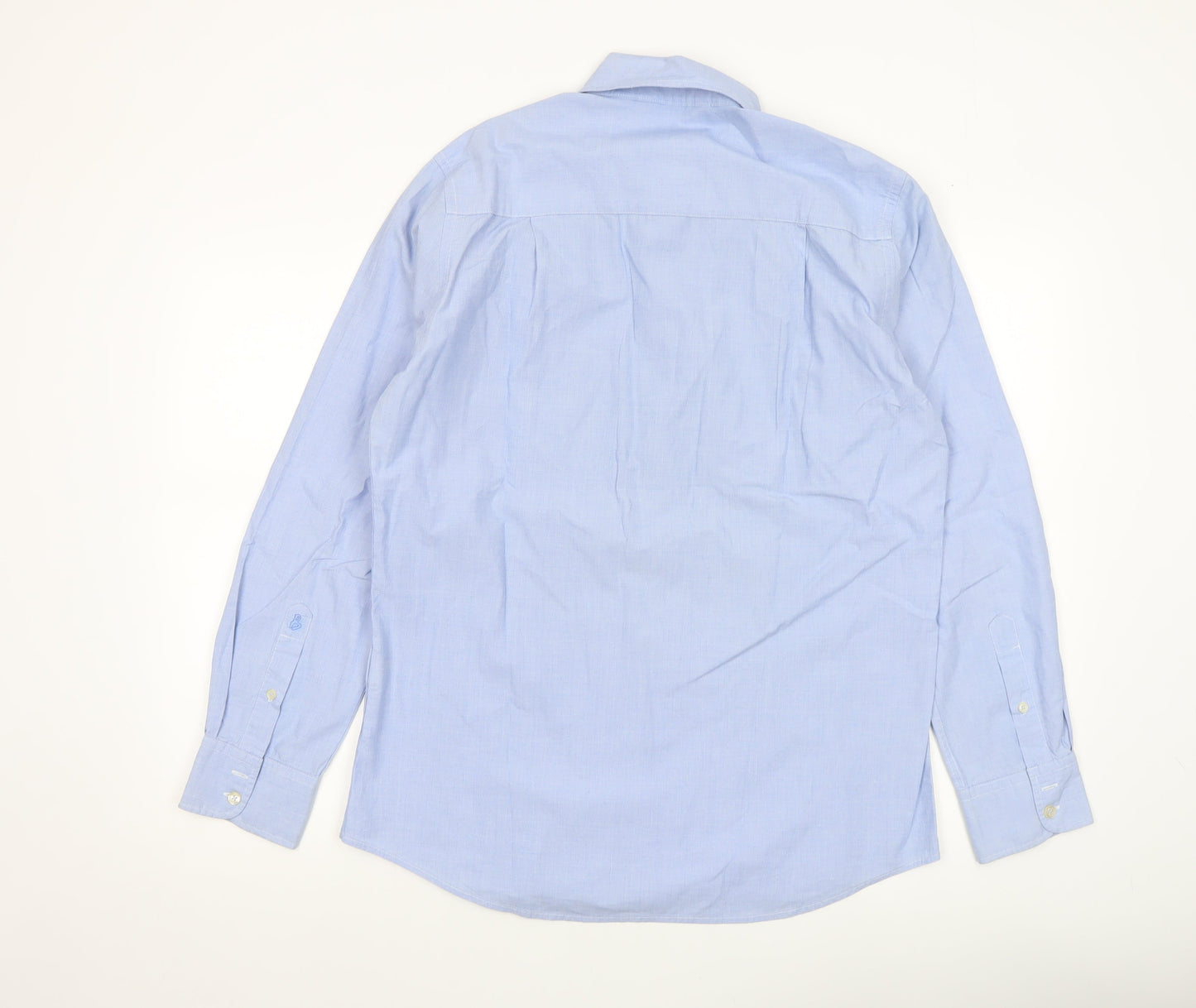 Boden Men's Blue Cotton Long Sleeve Button-Up Shirt M